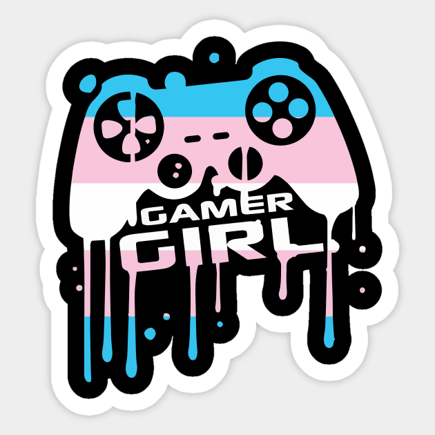 Trans Gamer Girl Sticker by SapphereLLC